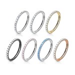 Piercing segment kruh s kamínky, zlacený