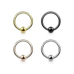 Piercing segment kruh s kuličkou (ocelová, 1,2 x 8 mm, 3 mm)