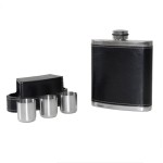 Ocelová kapesní lahev - dárková sada