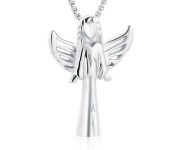 Náhrdelník - pamětní přívěsek, pietní přívěsek, přívěsek na popel anděl ocelový