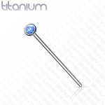 Variabilní piercing do nosu TITAN, opál 2 mm (modrá) [4]