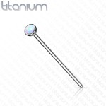 Variabilní piercing do nosu TITAN, opál 2 mm (modrá) [5]