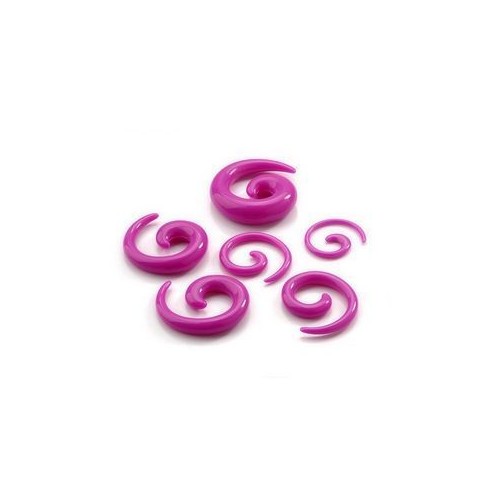 Roztahovák do ucha - spirála fialová (6 mm)
