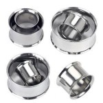 Ocelový tunel do ucha (11 mm)