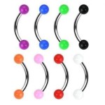 Piercing do obočí (zelená)