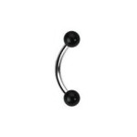 Piercing do obočí (černá)
