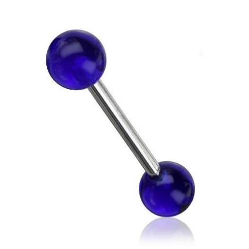 Piercing do jazyka (tmavě modrá)