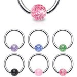 Piercing - kruh (červená)