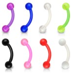 Piercing do obočí (svítivě zelená)