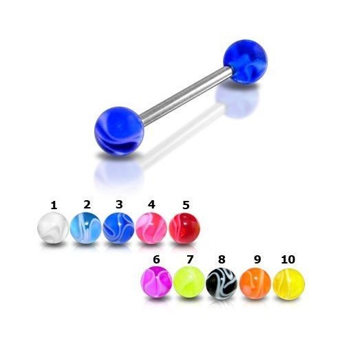 Piercing do jazyka akrylát (žlutá)