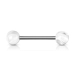Piercing do jazyka akrylát (bílá)