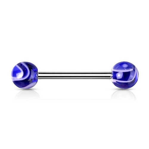 Piercing do jazyka akrylát (modrá)