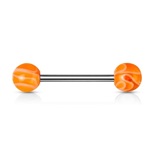 Piercing do jazyka akrylát (oranžová)