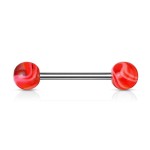 Piercing do jazyka akrylát (červená)