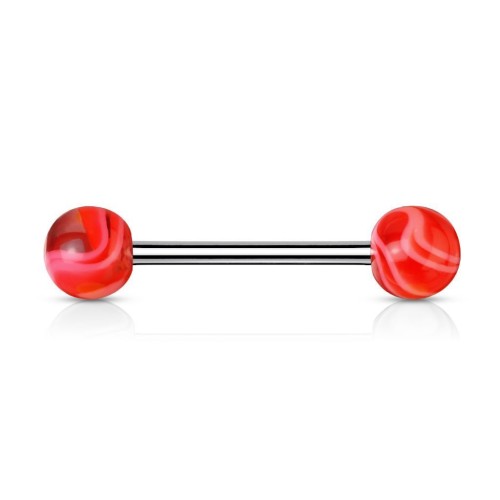 Piercing do jazyka akrylát (červená)