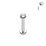 Piercing do brady - labreta (tyrkysová, 3 mm, 1,2 x 8 mm)