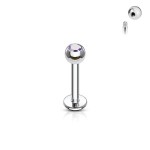 Piercing do brady - labreta (tyrkysová, 3 mm, 1,2 x 8 mm)
