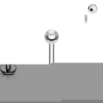 Piercing do brady - labreta (tyrkysová, 3 mm, 1,2 x 8 mm)