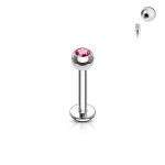 Piercing do brady - labreta (černá, 3 mm, 1,2 x 10 mm)