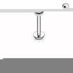 Piercing do brady - labreta (tmavě růžová, 3 mm, 1,2 x 8 mm)