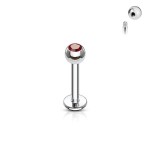 Piercing do brady - labreta (růžová, 3 mm, 1,2 x 8 mm)