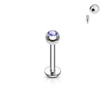 Piercing do brady - labreta (růžová, 3 mm, 1,2 x 8 mm)