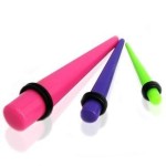 Roztahovák do ucha - akrylát (růžová, 6 mm)