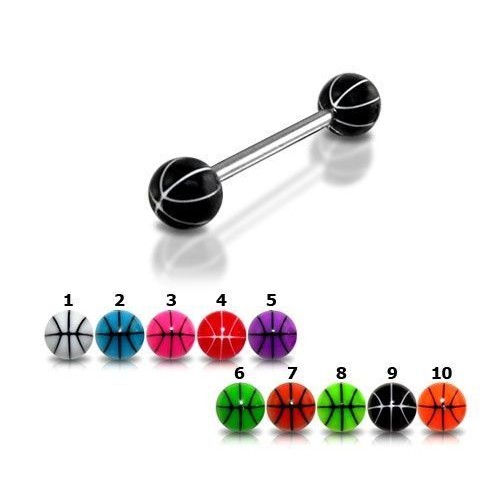 Piercing do jazyka (fialová)