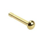 Piercing do nosu - půlkulička (zelená, 0,7 x 7 mm)