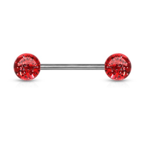 Piercing do jazyka akrylát (červená)