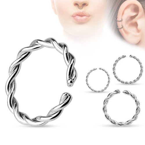 Piercing do nosu/ucha - kruh (1,2 x 10 mm)