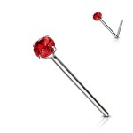 Variabilní piercing do nosu (světle růžová)