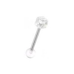 Piercing do jazyku - hrací kostka (růžová)