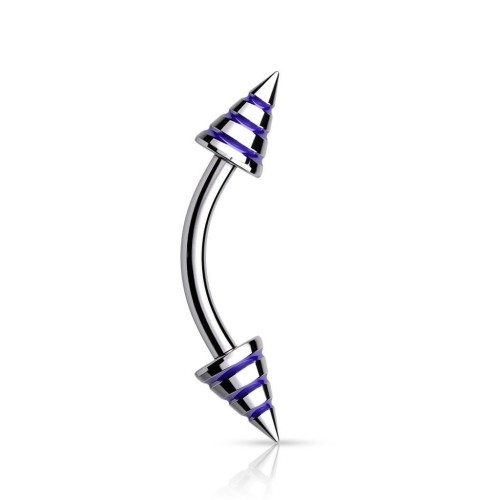 Piercing do obočí (modrá)