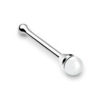 Stříbrný piercing do nosu (křisťál)