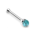 Stříbrný piercing do nosu (křisťál)