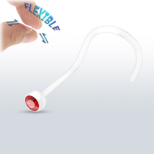 Piercing do nosu BioFlex (červená)