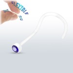 Piercing do nosu BioFlex (tmavě modrá)