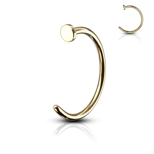 Pozlacený piercing do nosu (10 mm, 0,8 mm)