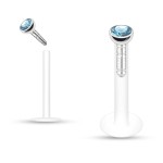 Labreta BioFlex, zirkon 2 mm (tyrkysová)