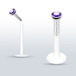 Labreta BioFlex, zirkon 2 mm (tyrkysová)
