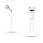 Labreta BioFlex, zirkon 2 mm (tyrkysová)
