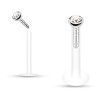 Labreta BioFlex, zirkon 2 mm (tyrkysová)