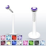 Labreta BioFlex, zirkon 2 mm (fialová)