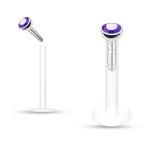 Labreta BioFlex, zirkon 2 mm (tmavě modrá)