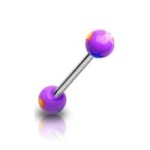 Piercing do jazyka s hvězdami (fialová)