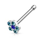 Piercing do nosu - kytička (růžová)