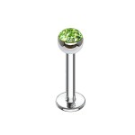 Piercing do brady - labreta 1,2 x 8 mm (tmavě růžová)