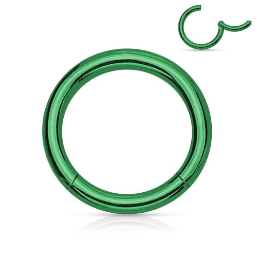Piercing segment kruh - zelený (1,6 x 12 mm)