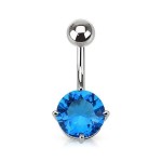 Piercing do pupíku, kámen 7 mm (tyrkysová)